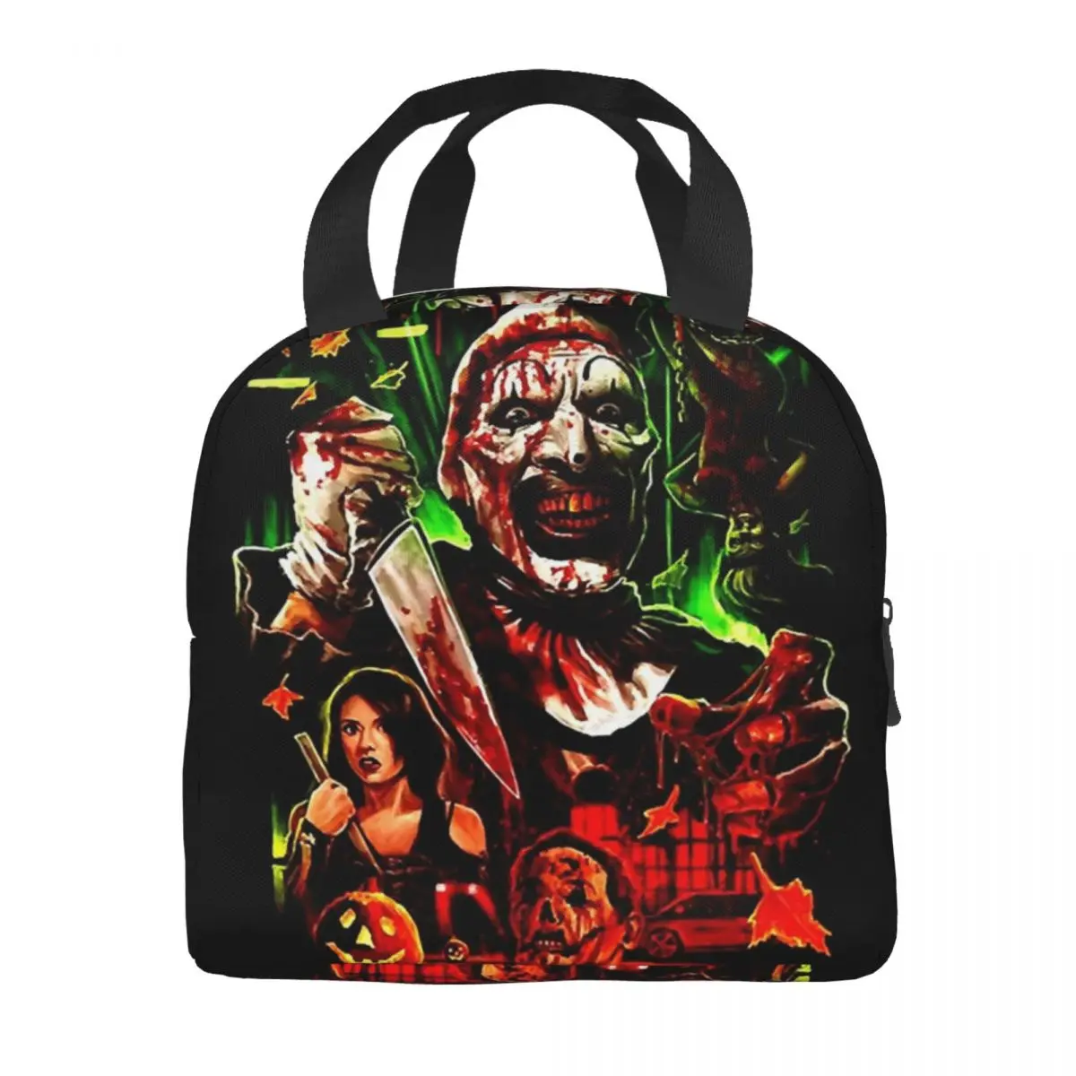 Halloween Terrifier Movie Art Insulated Lunch Bag for Women The Clown Horror Thermal Cooler Lunch Box Kids School Children