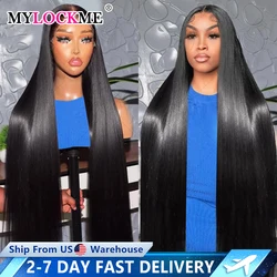 Glueless Straight Lace Wig 30In 13x4 13x6 Lace Front Wigs Pre-Cut Lace Human Hair Wigs Ready To Wear 6x4 5x5 Hd Lace Closure Wig
