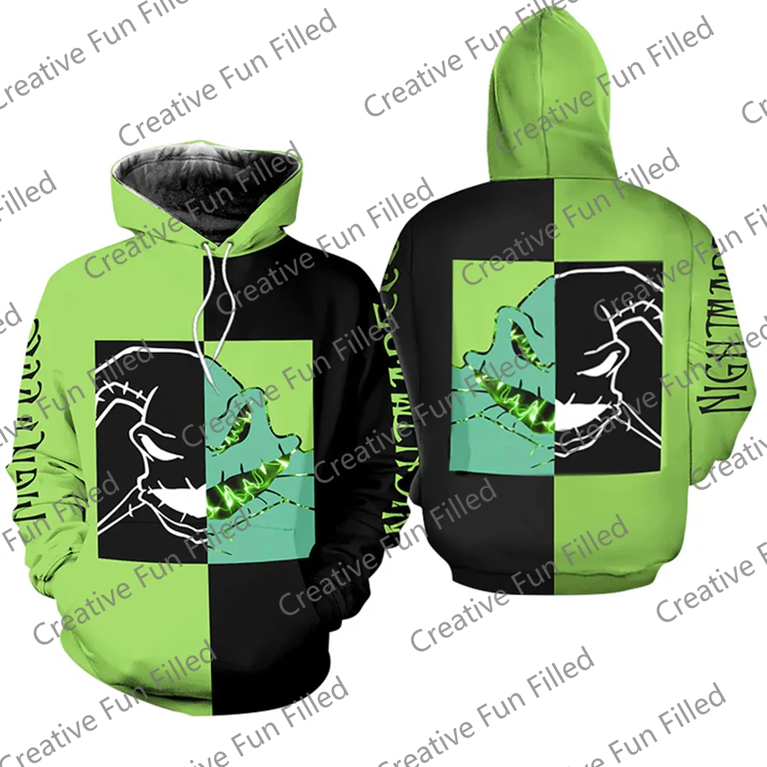 2024 New Halloween Oogie Boogie Zero Purple Hoodie Fashion Brand hooded loose long sleeve clothes Adul Kids Hoodie