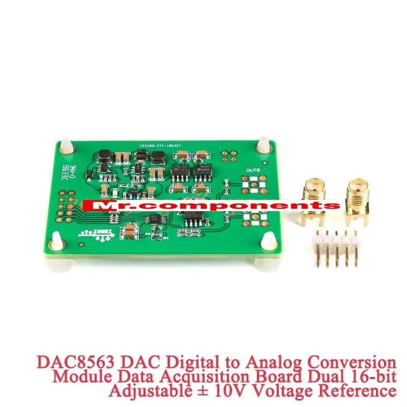 1PCS DAC8563 DAC Digital to Analog Conversion Module Data Acquisition Board Dual 16-bit Adjustable ± 10V Voltage Reference Chip