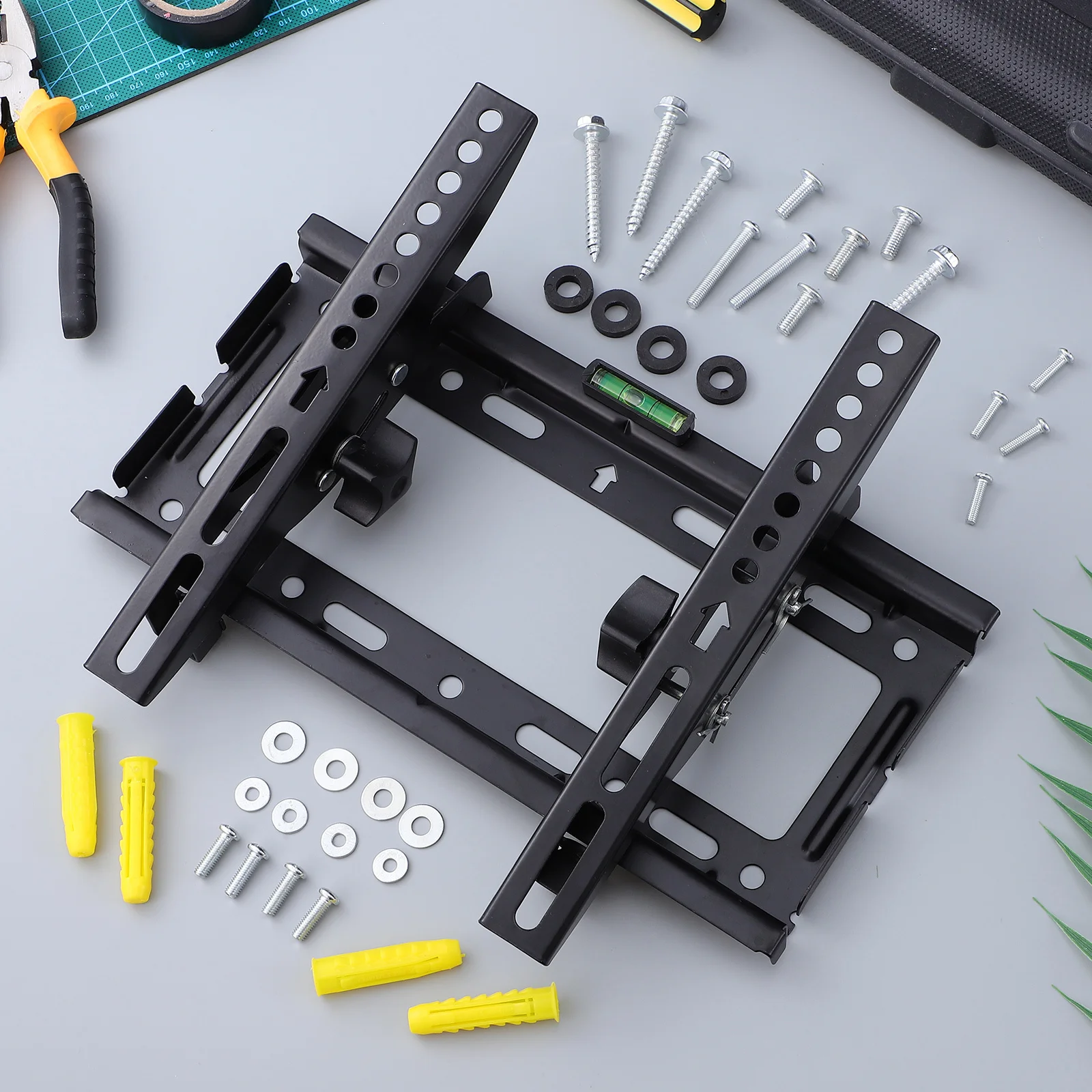 Adjustable Mount Bracket Stand 40 Inch Flat Screen Universal Fit Heavy Duty Steel Television Mounting Stand