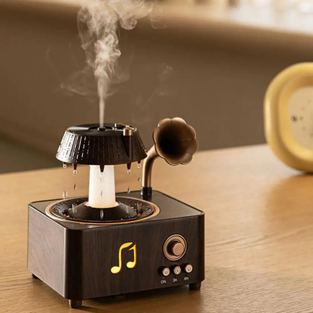 Ретро вращающаяся машина для ароматерапии с каплями дождя, Bluetooth-аудио, многофункциональная домашняя настольная машина для ароматерапии с маслом