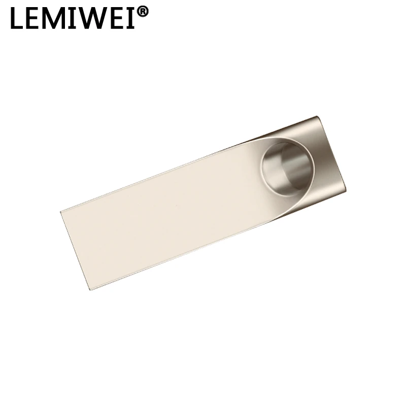 Lemiwei USB แฟลชไดร์ฟ64GB 32GB 16GB 8GB 4GB เพนไดรฟ์ปากกาไดร์ฟไม้ยาวกันน้ำสีเงินยูเอสบีของขวัญ