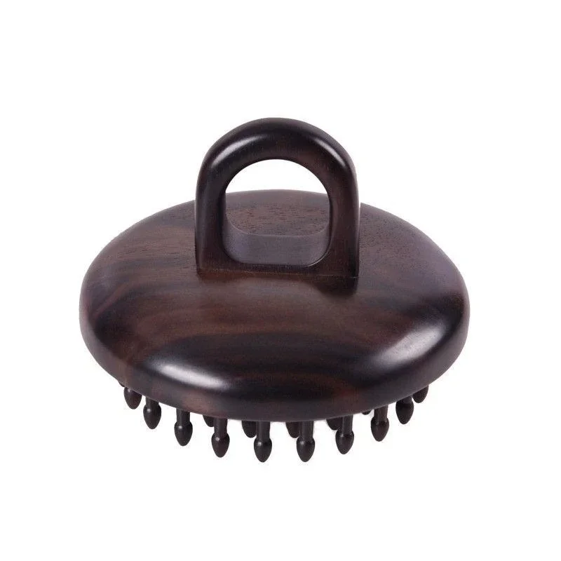 Black Sandalwood Ring Comb Tooth Plug Comb, Ladies Care Meridian Massage Massage Comb Holiday Gift Comb