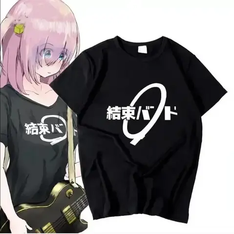 새로운 애니메이션 BOCCHI THE ROCK! Hitori Bocchi 티셔츠 여성 재미 있은 T 셔츠 Kawaii 만화 Unixex Tshirt 고딕 Y2k 의류 여성