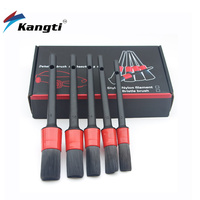 5pcs Car Detailing Brush Set Car Dashboard Air Conditioner Air Outlet Wheel Brushes for Car Interior Cleaning Tools