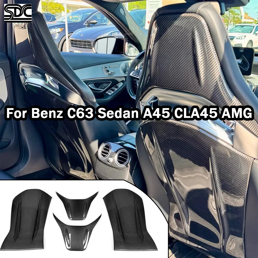 

Настоящий сухой чехол на спинку сиденья из углеродного волокна для Benz AMG C63 Sedan A45 AMG CLA45 Class AMG GLA45 Class AMG E63 2014-2019