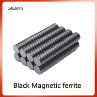 20-200PCS Round ferrite 14x3mm ordinary black magnet crafts magnet refrigerator stickers DIY magnet patches 14*3 14x3