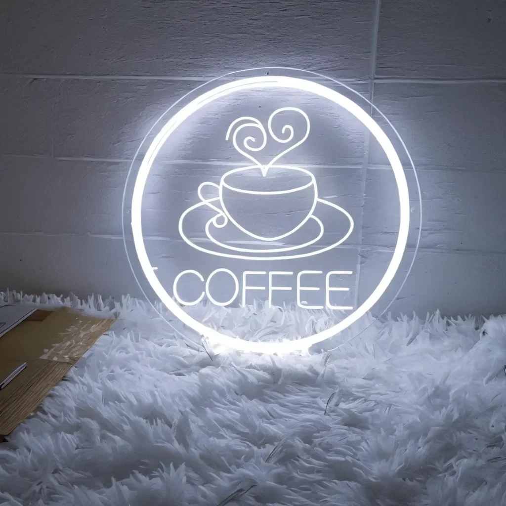 Coffee neon sign LED Neon Sign for Cafe Cafeteria Restaurant luminous business signs Home Kitchen wall decorations lights