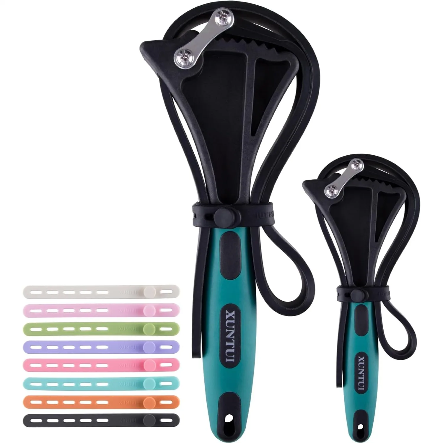 Juego de llaves de correa de goma de 2 piezas, llave ajustable antideslizante para fontanería, cabezal de ducha, grifo, filtro de aceite y abridor de frascos