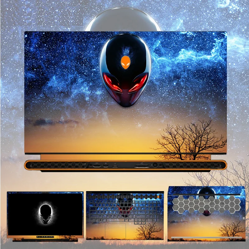 Pre-Cut Anti Scratch Vinyl Sticker Skin for Alienware X14 R1 R2 M16 R1 M18 R1 X16 X15 X17 Area51M M15 M17 R2 R3 R4 R5