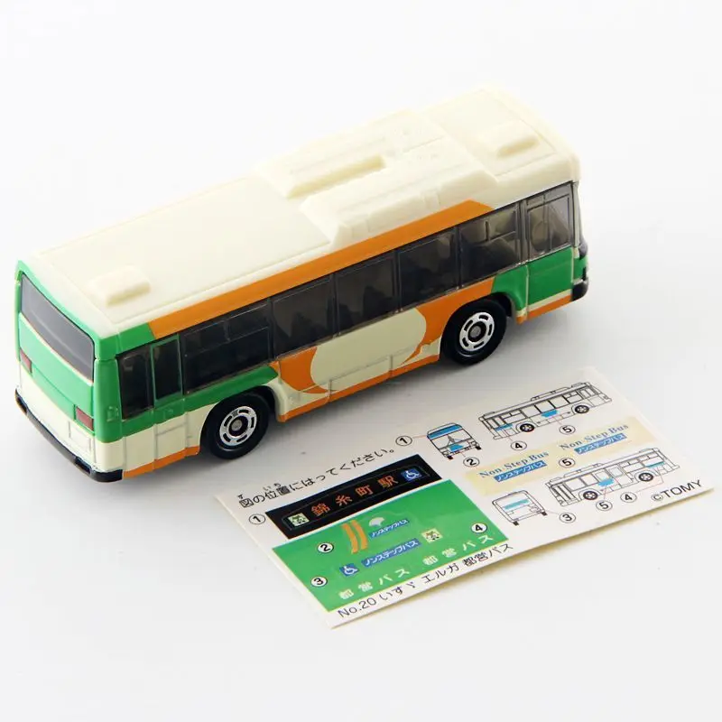 TAKARA TOMY Tomica No 20 Isuzu Bus coche de juguete de aleación modelo fundido a presión para colección de niños