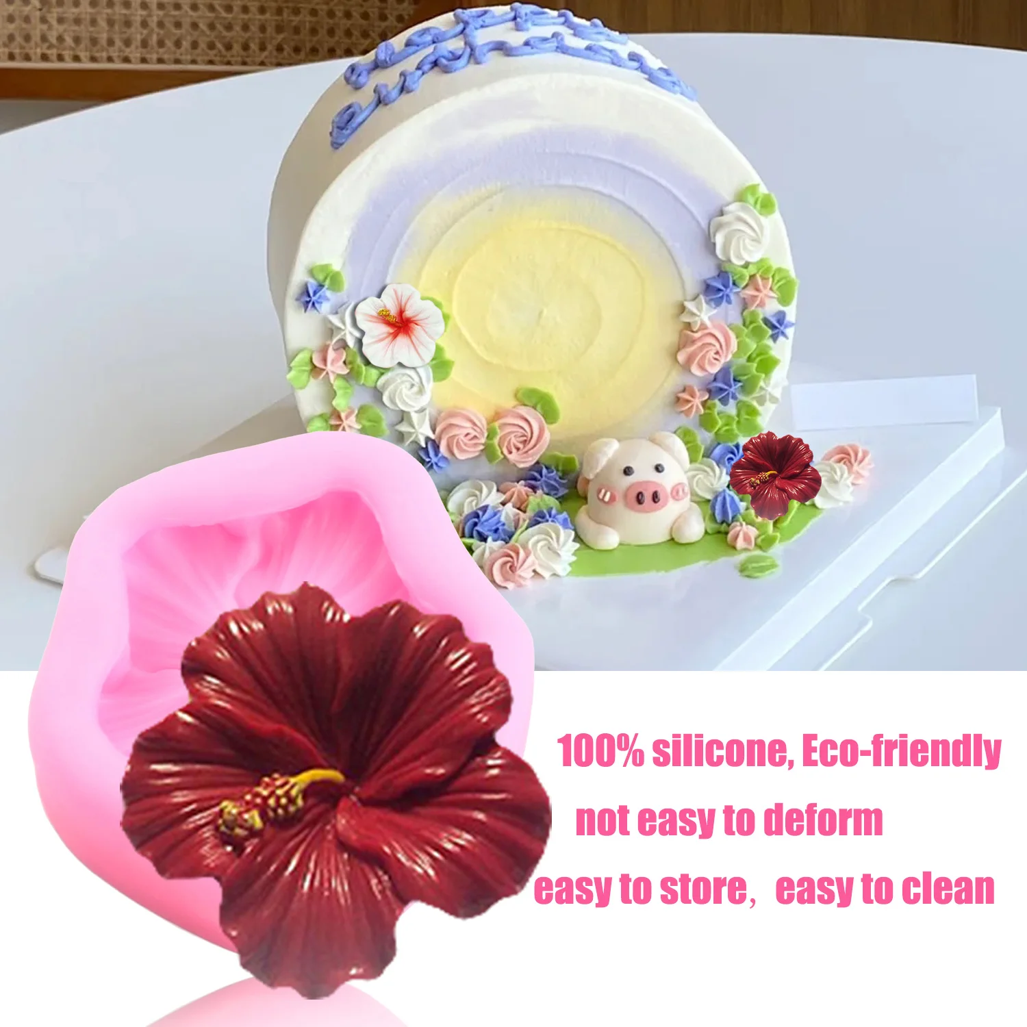 Rrchid Flower Silicone Mold Calla Lily Hibiscus Flower Fondant Molds DIY Cake Decorating Tools Cupcake Candy Chocolate Moulds