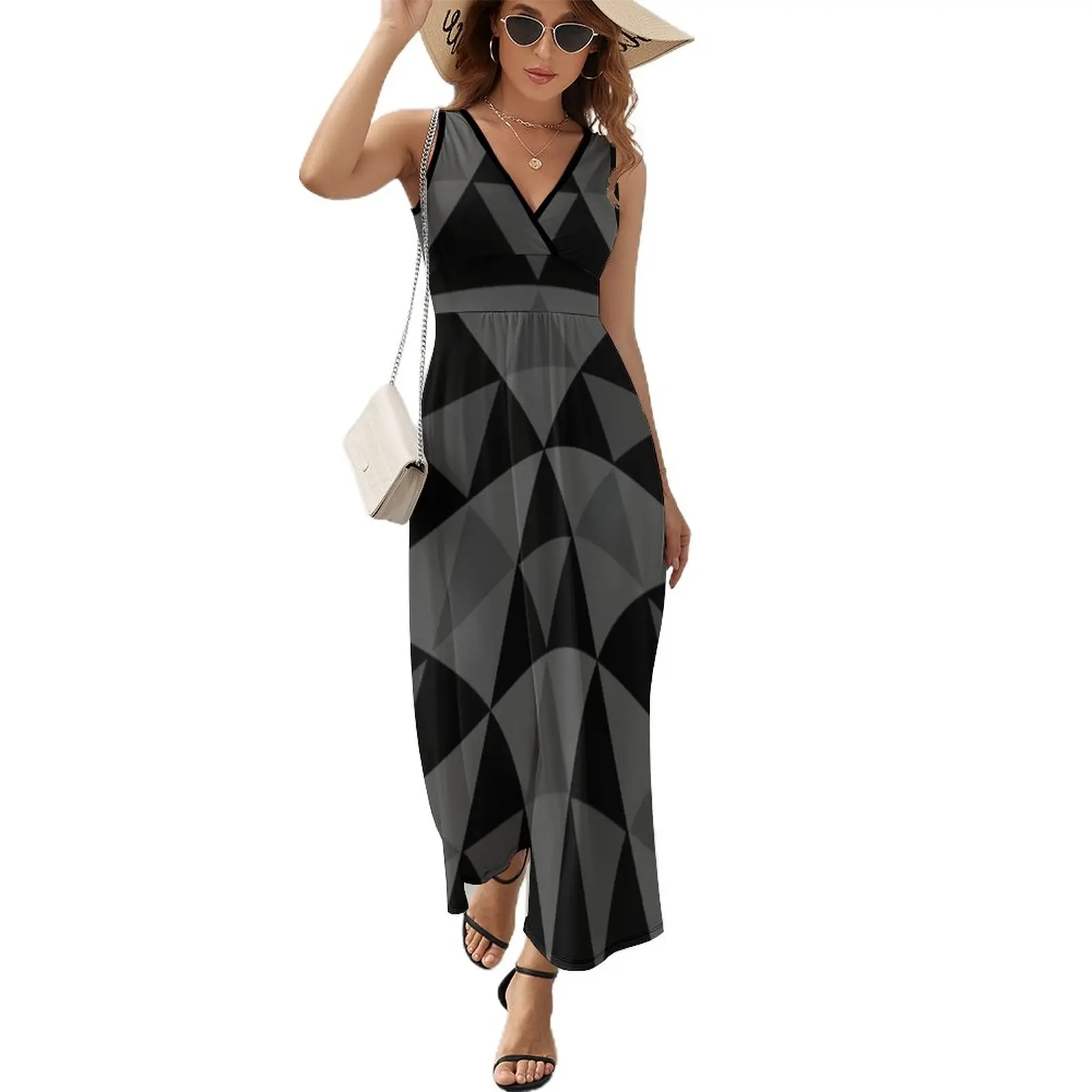 

Tri-Pattern Sleeveless Dress Bride dresses dress summer prom dresses 2024