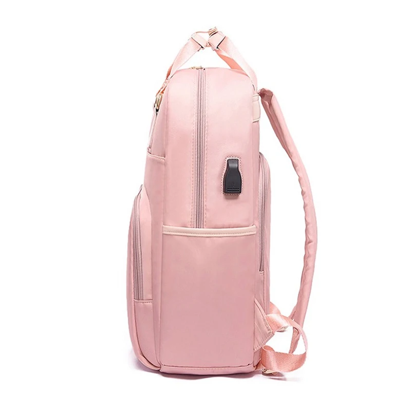 Women backpack large capacity USB backpack fashion waterproof 15.6 inch laptop backpack