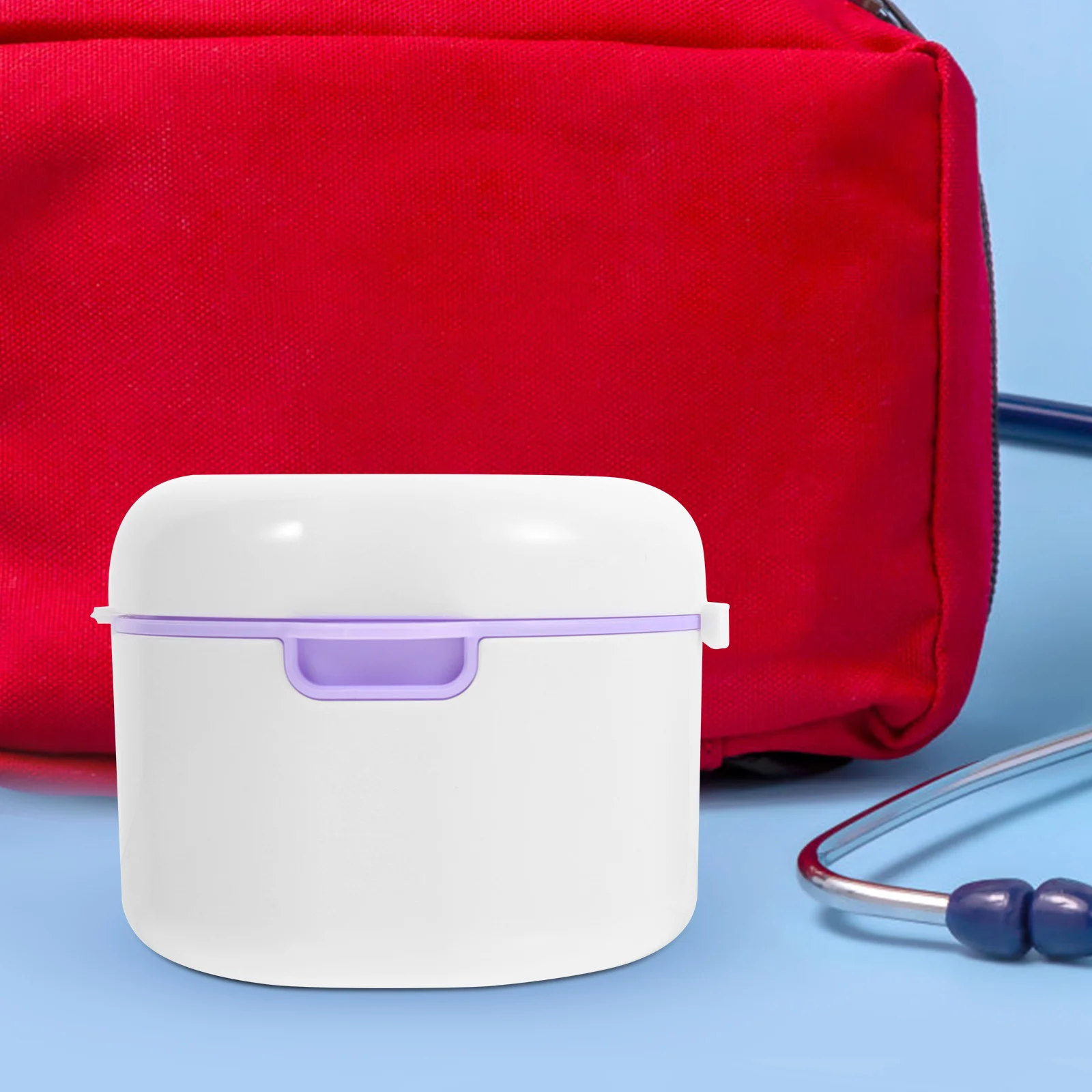 

2 Pcs Retainer Case Portable Breathable Denture Boxes for Teeth Braces Storage Reusable Travel Pink Guard Container