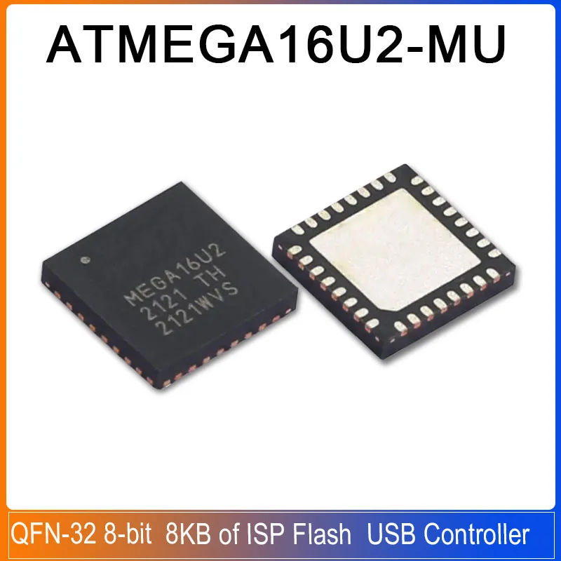 ATMEGA16U2-MU QFN-32 ATMEGA16U2 ATMEGA 16U2 8-bit Microcontroller with 8KB of ISP Flash and USB Controller chip