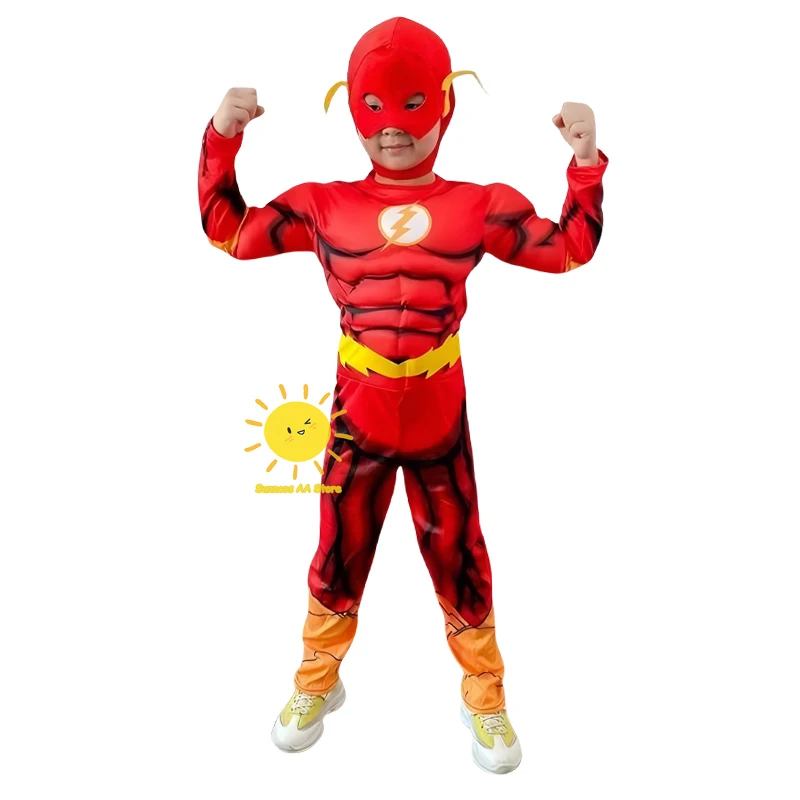 الوحش المملكة فلاش تأثيري حلي خارقة تأثيري الدعاوى قناع حزام فلاش آمن العضلات الملابس كرنفال الدعائم للهدايا #4