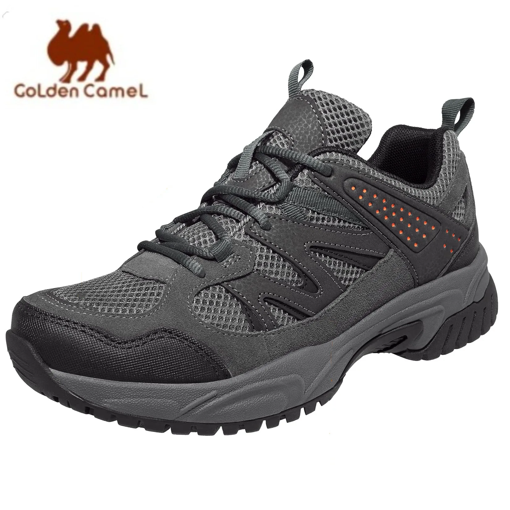 GOLDEN CAMEL Men's Hiking Shoes Lightweight Trail Running Shoes Non-Slip Breathable Outdoor Sneakers for Men Trekking Walking