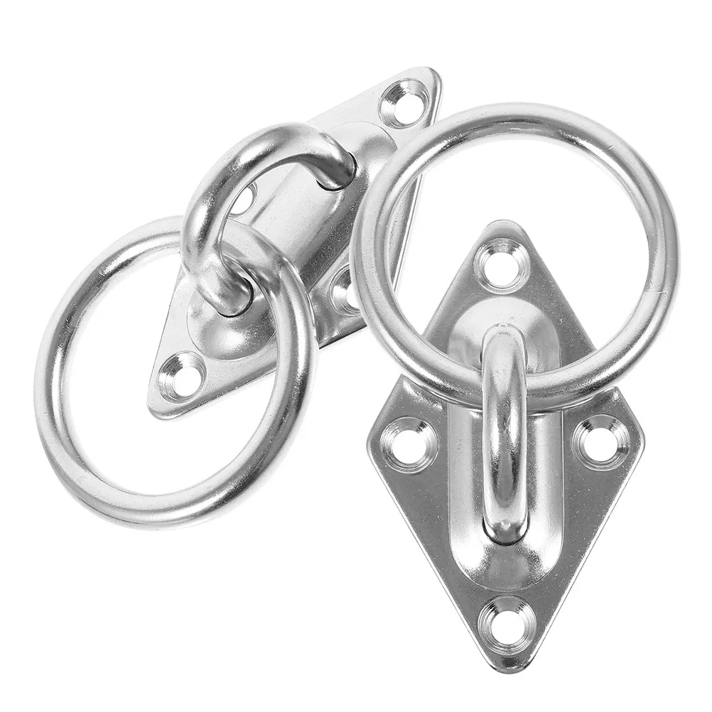 

2Pcs Stainless Steel Truck Trailer Pull Tab O Rings Tie Down Anchors Truck Bed Mounting Hooks Heavy Duty Trailer Tie Down Anchor