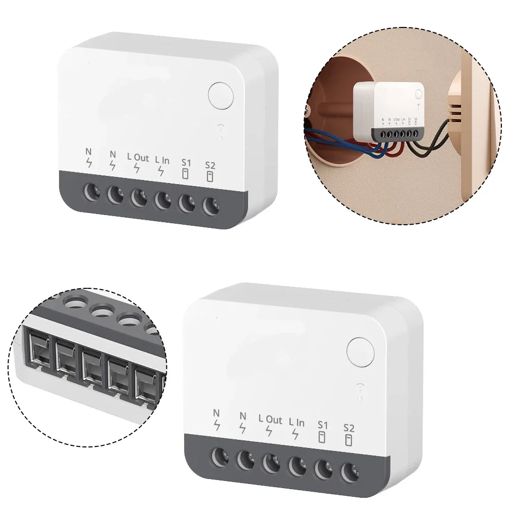 مفتاح أتمتة المنزل ZBMINIR2 مفتاح ذكي 120 فولت جهد التشغيل تصميم مدمج لسهولة التركيب لـ ZigBee Hub