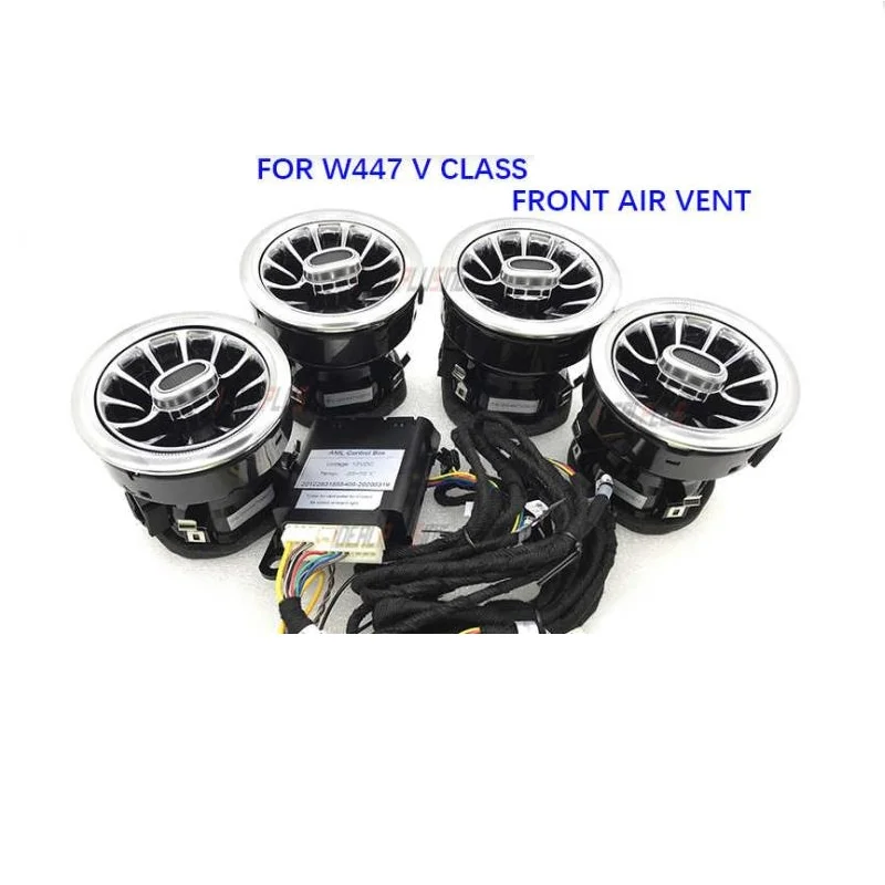Car Front Exhaust Outlet Turbine Vent Air Condition Turbo Vents Ambient Light for Benz V-class VITO