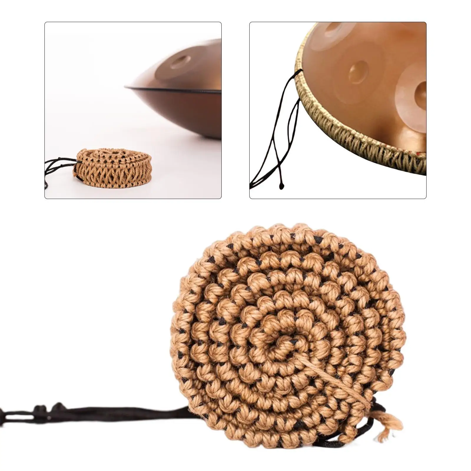 Steel Tongue Drum Wrapped Braided Rope for Hand Pan Percussion Instrument