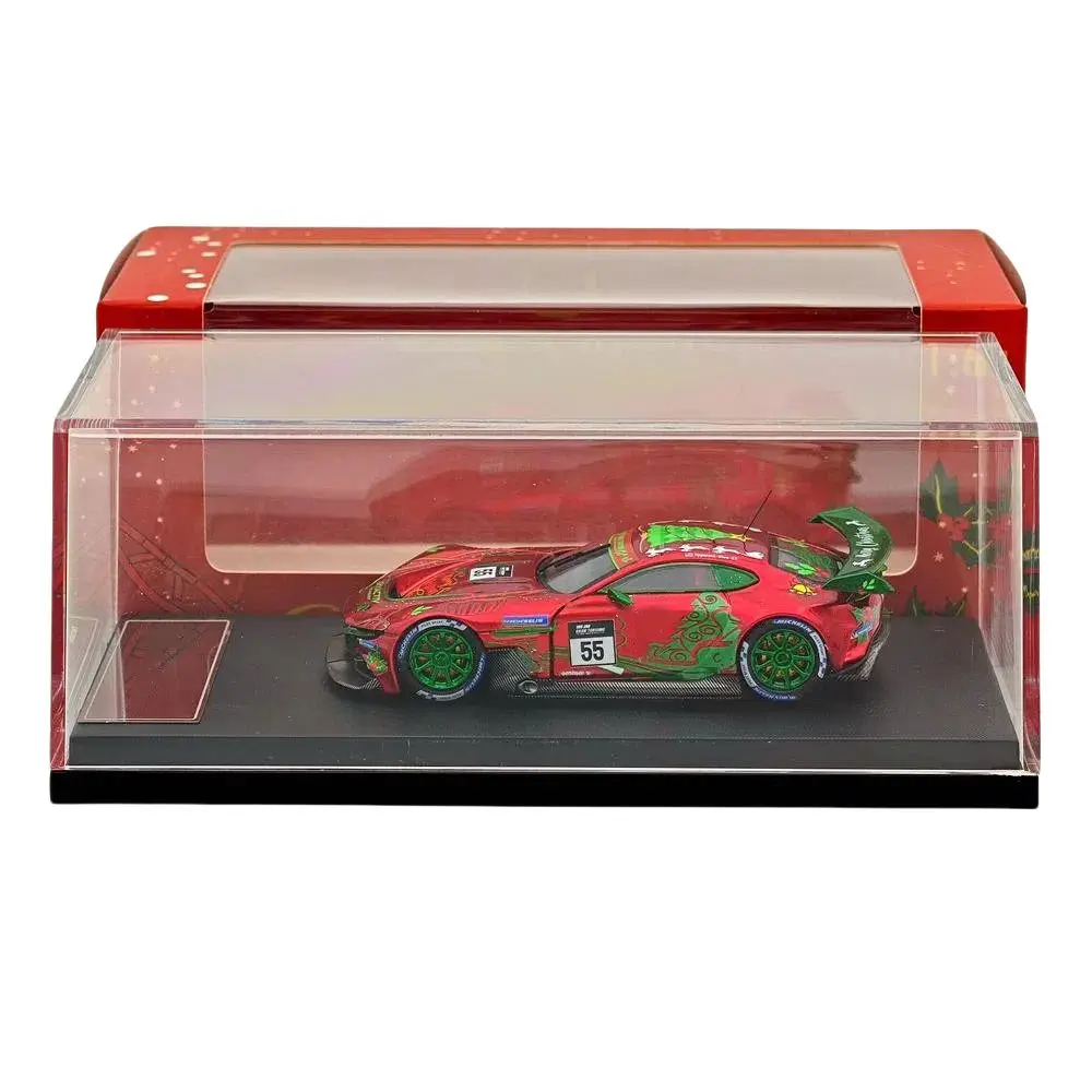 

GLORY 1:64 RX Vision GT3 Red Christmas Edition Sports Diecast Model Car Collection Auto Gift Toy Vehicle Models