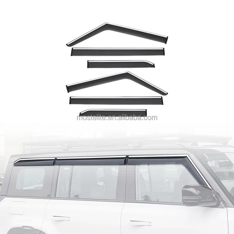 

ABS Car Window Visor 6 Pieces Rain Guard Side Window Sun Visor Wind Deflector For Icar 03 Jaecoo J6 Accessories