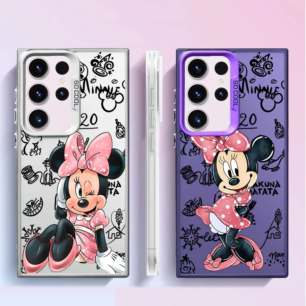 Disney Minnie Phone Case for Samsung Galaxy S24 Ultra S21 FE S23 Ultra S20 S20 FE Note 20 S22 Plus Soft Luxury Cover