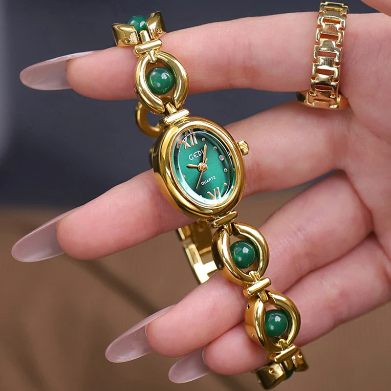 High Quality Gold Women Bracelet Watches For Ladies Wrist Watches Top Brand Luxury Elegant Women Dress Quartz Watches Minimalist