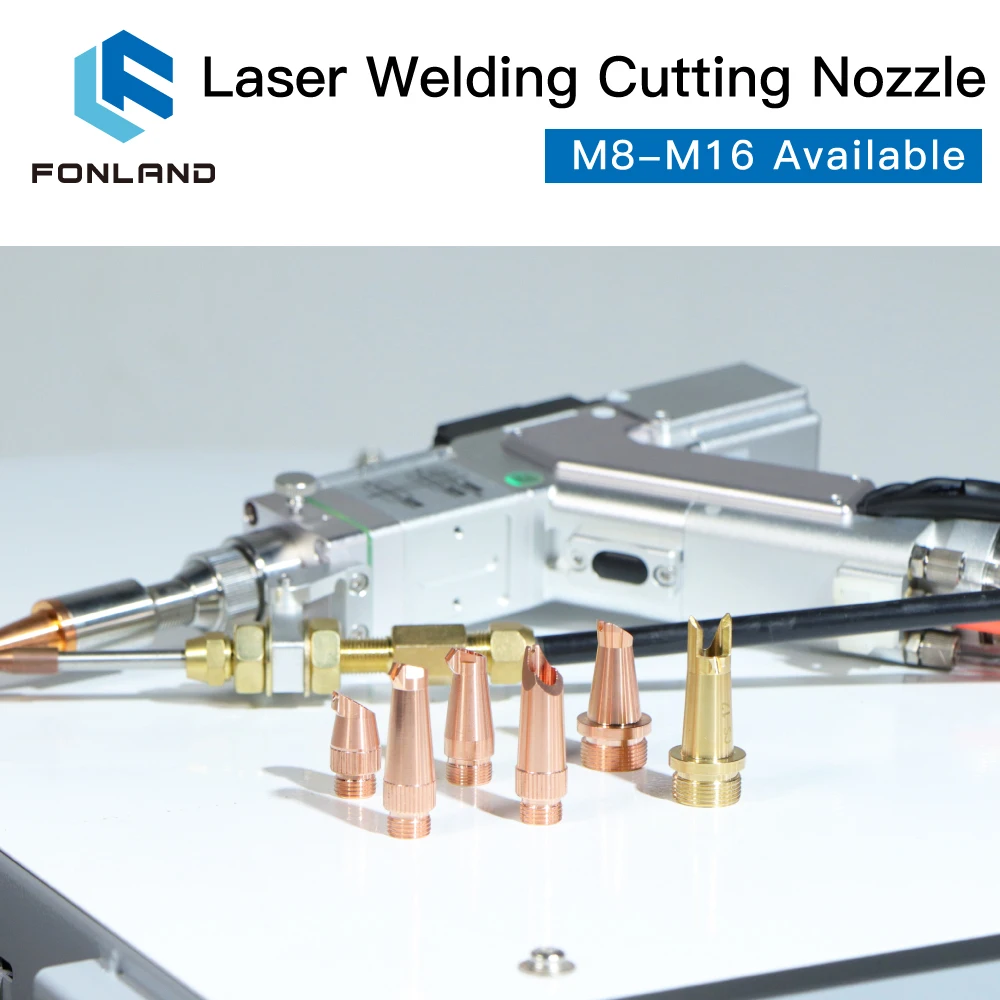 Foland Hand-held Laser Welding Cutting Nozzle M8 M10 M11 M16 Mount for 1064nm Laser Welding Machine Fast Shipping