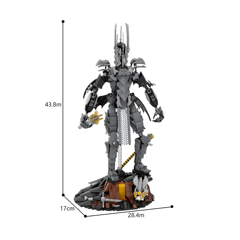 MOC Classic Movies Lords Ringsed Action Figure Building Blocks Assembly Model MOC-113558 Movie Sauron Bricks Toy Holiday Gift