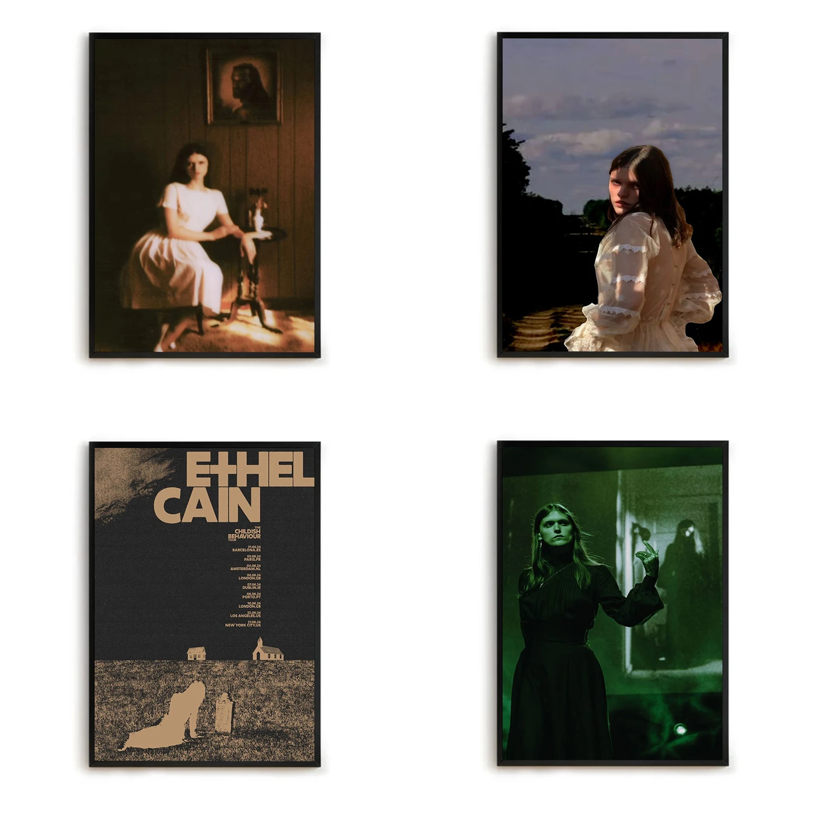 

Singer E-Ethel Music Albums Cain Poster Waterproof Canvas Frames Wall Pictures Home and Decoration Room Decorative