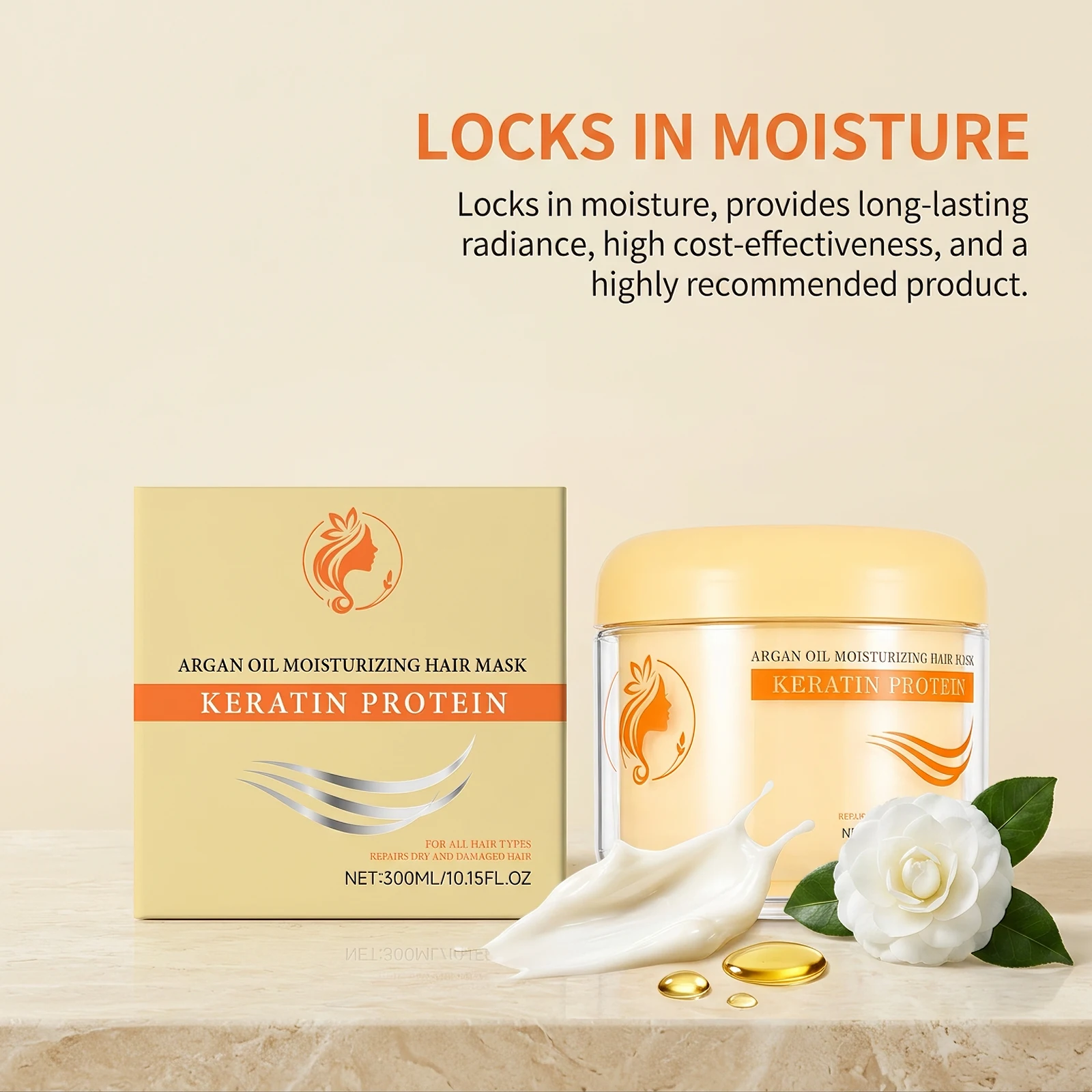 Nourish Supple Hair Mask Reduce Hair Loss Improve Split Ends Deep Moisturize Fast Repair Damaged Frizzy Hair Boost Natural Shine