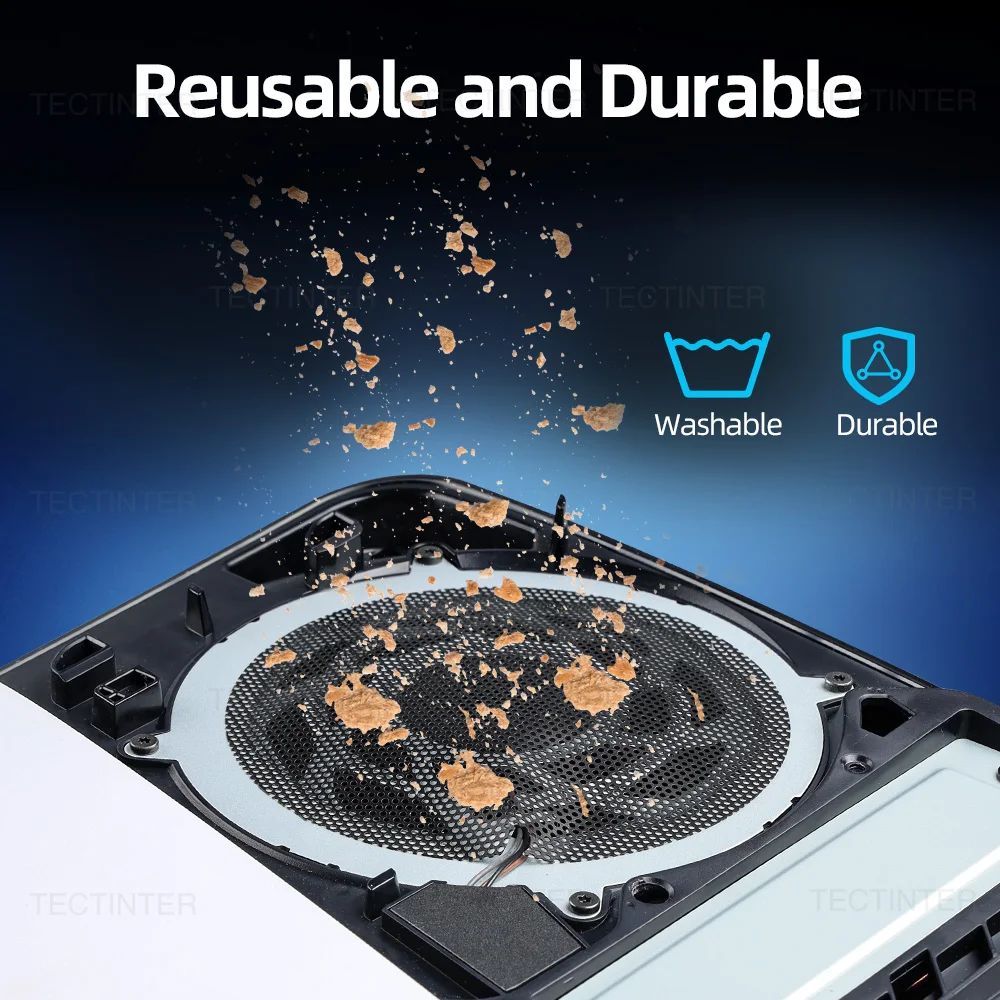 غطاء علبة شبكي مقاوم للغبار لمرشح الغبار لجهاز PS5/PS5، غطاء مضاد للغبار لوحدة التحكم PS5/PS5، غطاء مضاد للغبار لملحقات ألعاب PlayStation 5