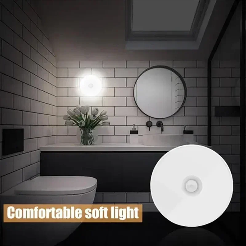 Motion Sensor Light Indoor, Wireless Rechargeable, LED Magnetic Stick-On Wall Nightlight For Stairs and Kitchen Cupboards