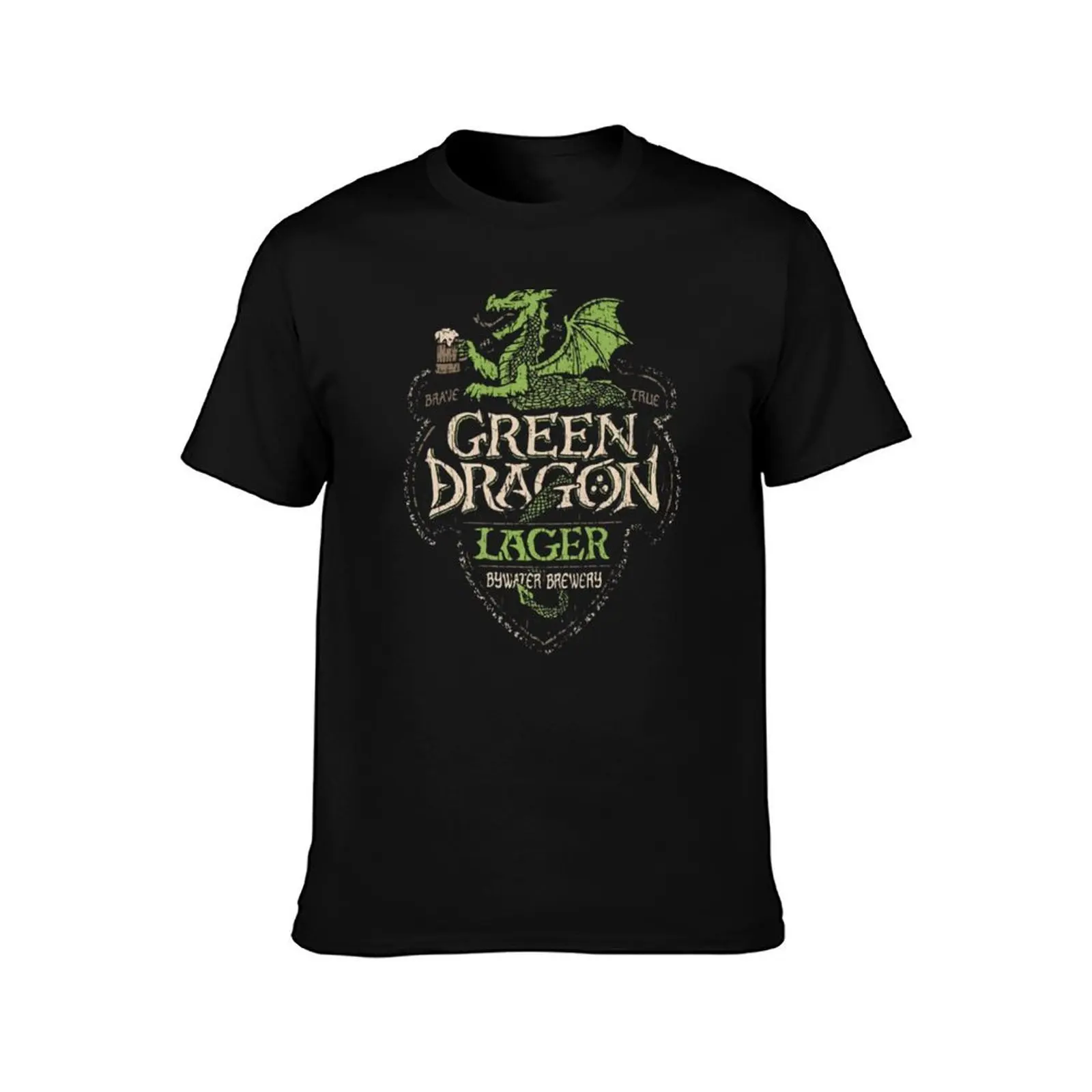green dragon lager T-Shirt All Match Print Short Sleeve Top T-Shirt
