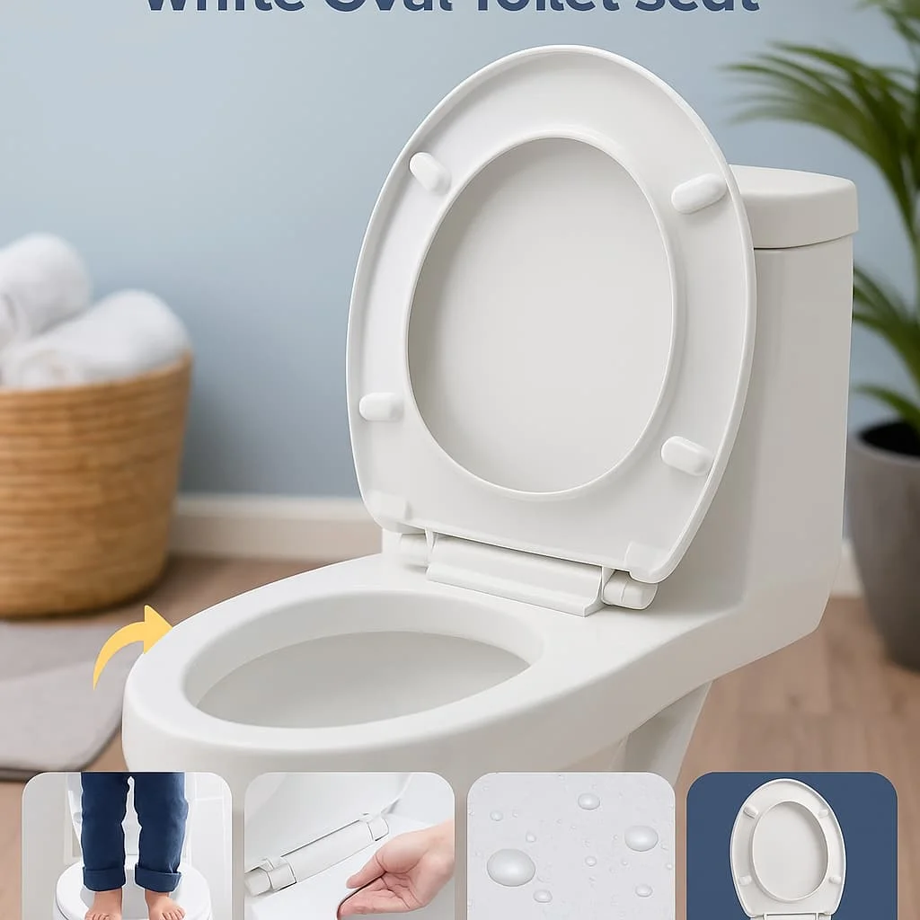 

Сиденье для унитаза. Ярко-белое сиденье и крышка для унитаза – эргономичный комфорт, простая установка, современный дизайн.