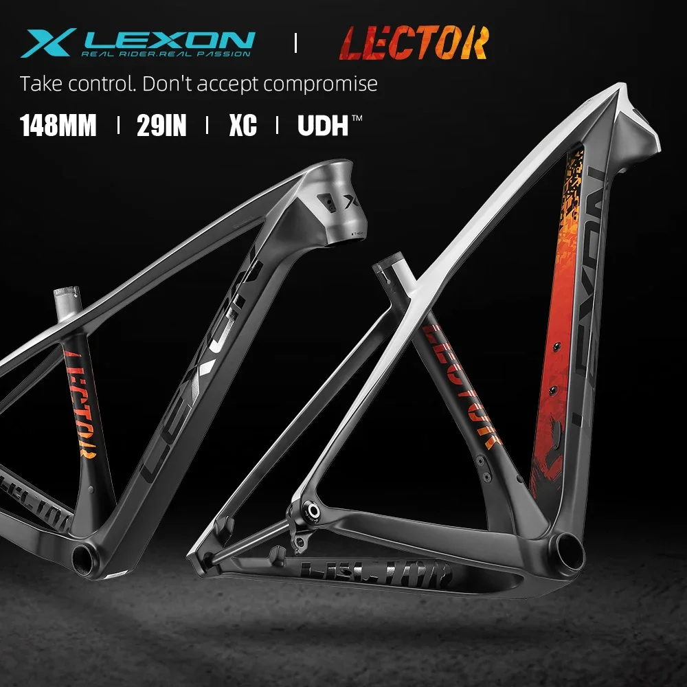 

LEXON Lector T1000 Carbon 29er MTB Hardtail Frame UDH 148x12mm Boost Frameset Hidden Seatpost Clamp XC Trail Lightweight