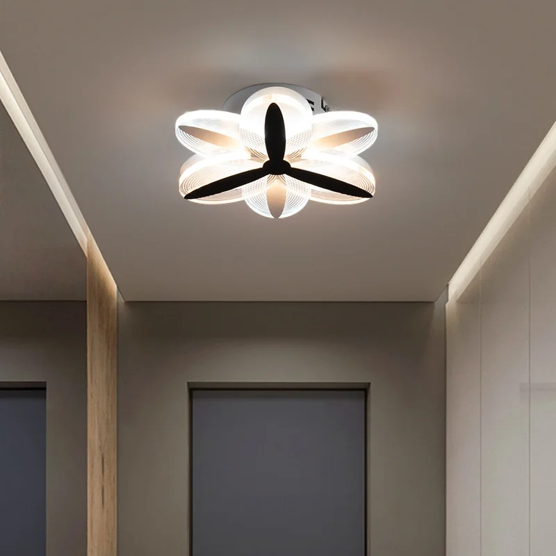 

Modern Ceiling Lamp Indoor Aisle Corridor Home Decor Flower Led Chandelier Lighting Fixture Hallway Lustre Acrylic Pendant Light