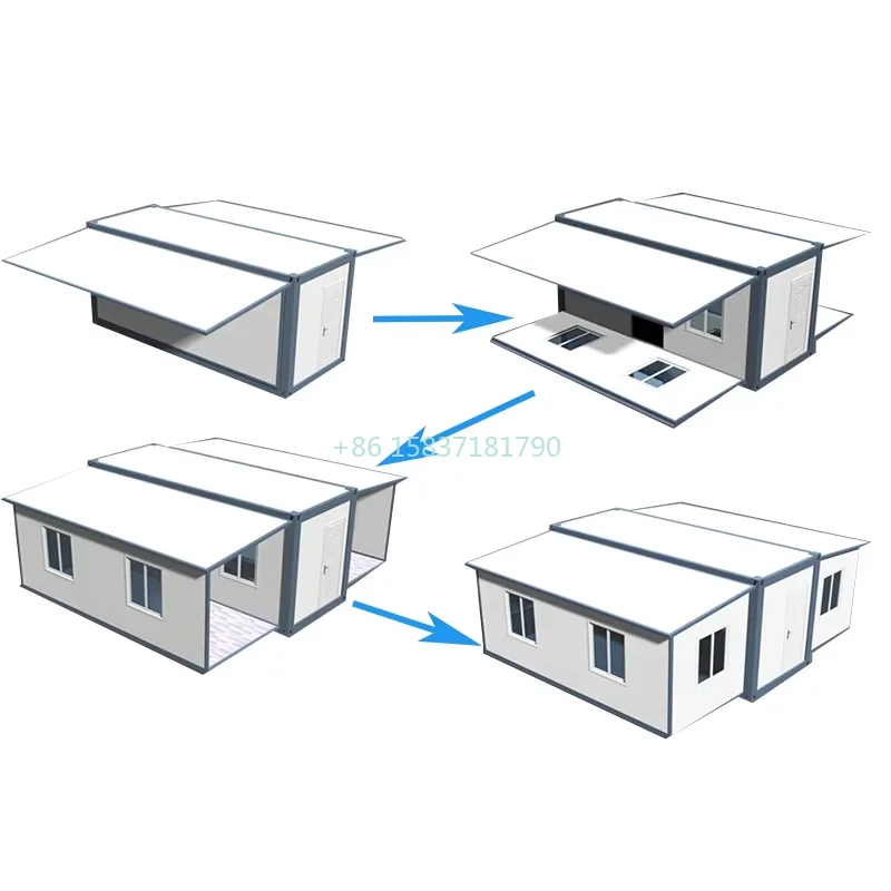 Mobile Container House Portable Living Container Home Australia Expandable Container House Custom Double Wings Folding House