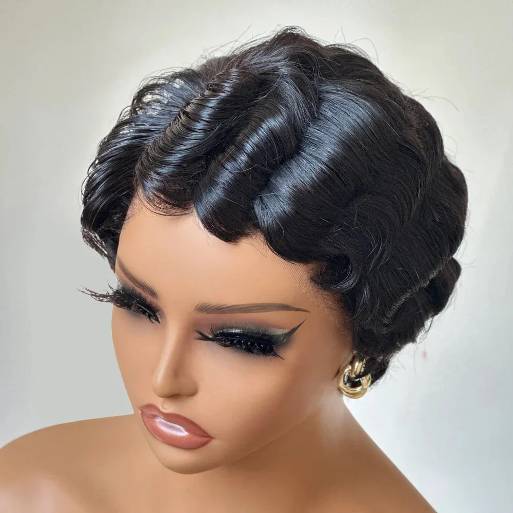 Women's Glueless Wavy Pixie Cut Wig