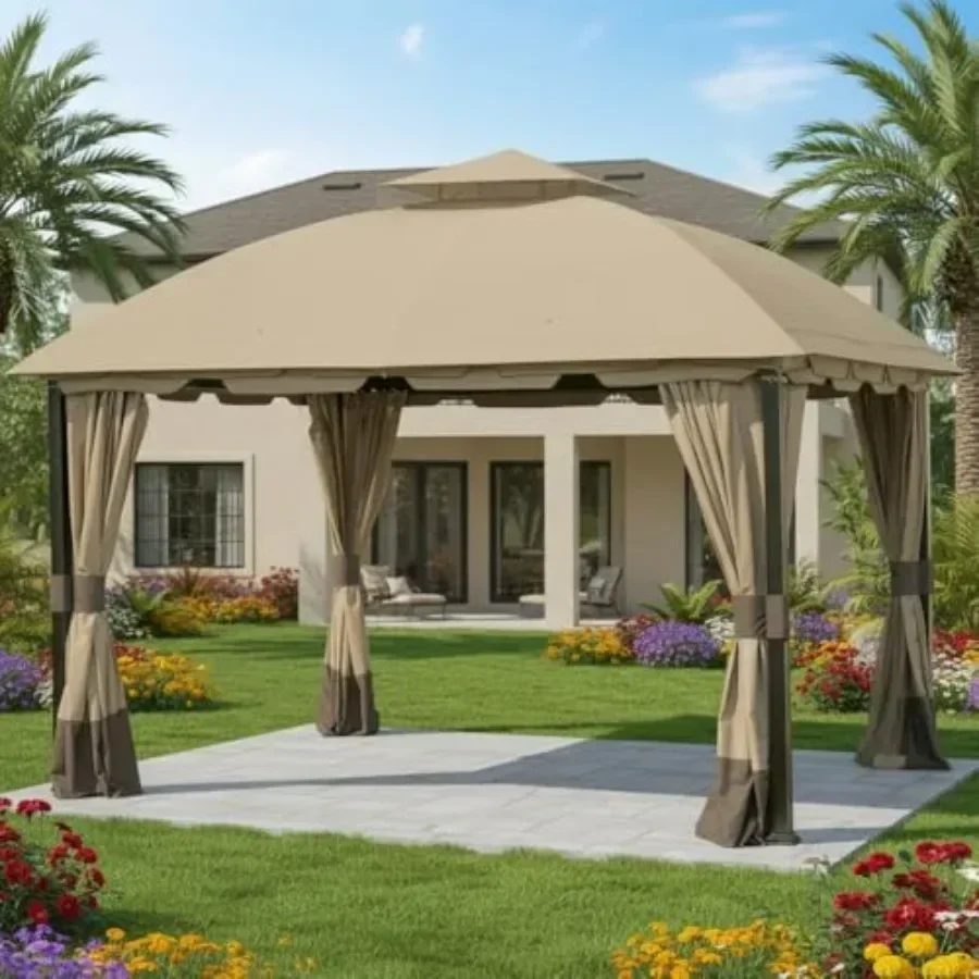 Reinforced RipLock 350 Replacement  Top Cover for South Hampton 11' x 13' Gazebo Models L-GZ215PST-A L-GZ659PST 810138517 81004