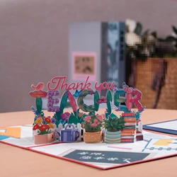 3D Greeting Card for Teacher's Day Graduate Pop Up Teacher Card