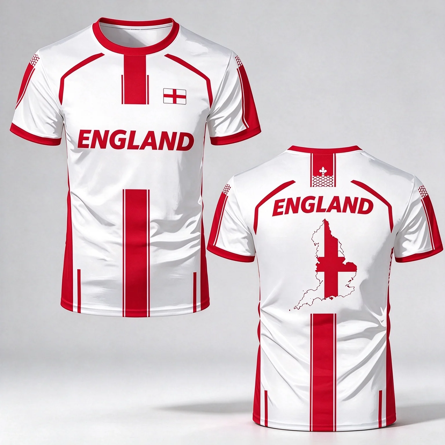 2026 England national football team jersey T-shirt, adult men's and women's sports casual top, available in multiple colors