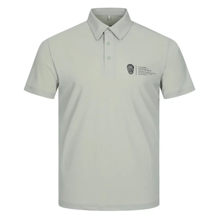 

Весенне-летняя рубашка-поло с воротником для гольфа — мужской топ с короткими рукавами, удобный, дышащий, универсальный, защита от ультрафиолета