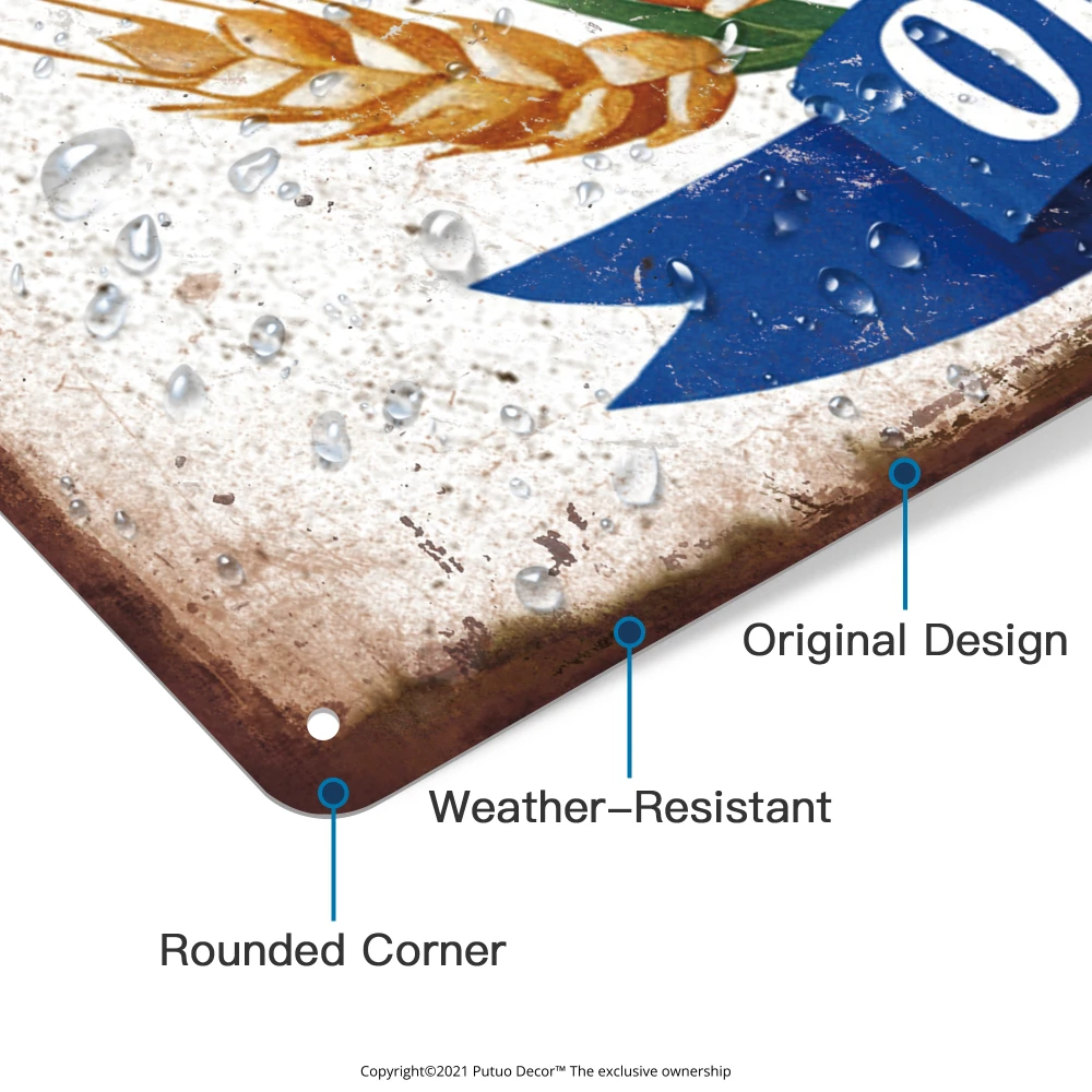 Putuo ديكور 1 قطعة علامة القصدير المعدنية خمر ، مهرجان أكتوبر ، جدار ديكور فني لنادي حانة البار ، هدية مهرجان أكتوبر #5