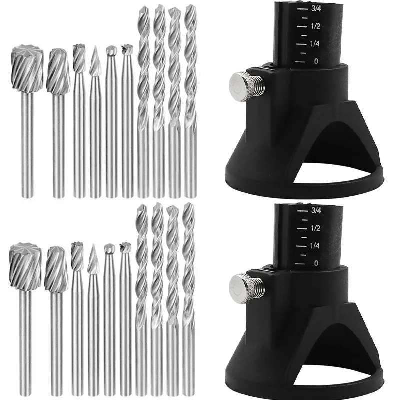 Rotary Router Fräser Gewidmet Locator Horn Feste Basis Holzarbeit Power Toos Guide Twist Bohrer Holz Carving Werkzeuge