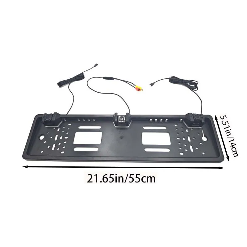 Car Parking Sensor Kit Auto Reversing Radar European License Plate Frame Camera With Sensors Monitor System